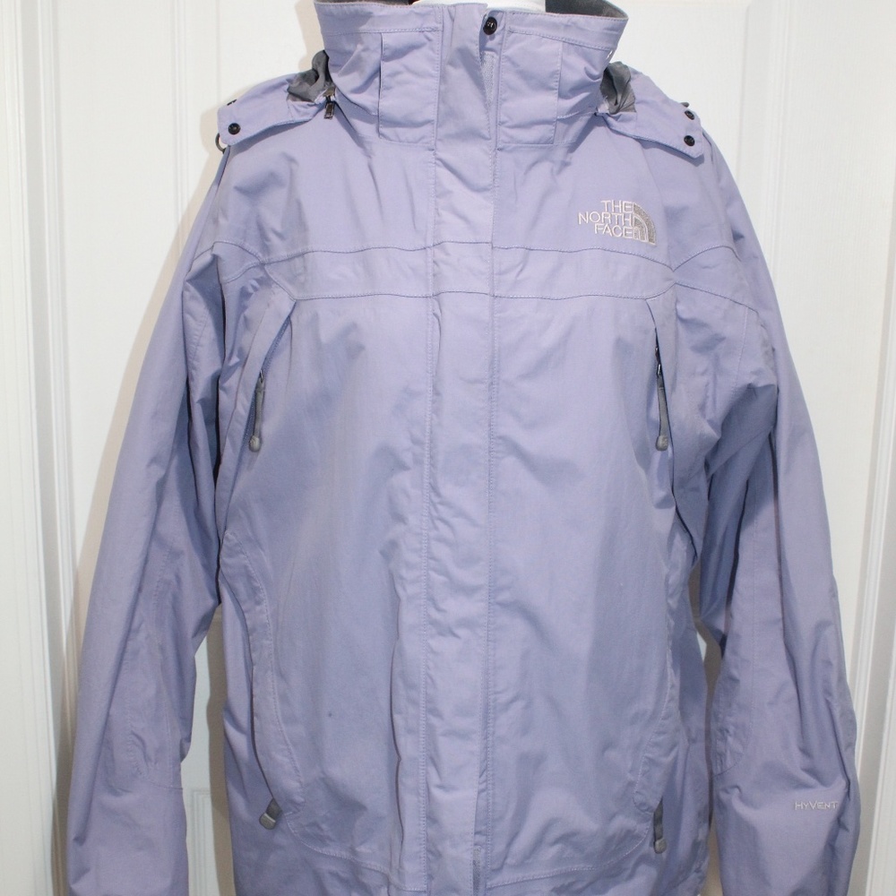THE NORTH FACE HYVENT HOODED JACKET RAIN PURPLE XL